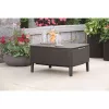 Keter Salemo Mesa de Centro Exterior em Bege – Mesa de Resina Durável com Aspeto de Rattan para o Terraço