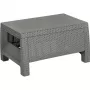 KETER Corfu Mesa de Jardim, Aspeto de Rattan em Resina, Bege, Retangular, Resistente às Intempéries, Proteção UV, Montagem Fácil