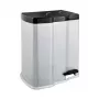 KEEEPER Caixote do Lixo com Pedal para Reciclagem 7+15L Gunnar 39,5x29x43,5cm Prata Claro