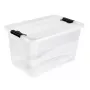 Caixa com tampa keeeper Crystalbox Cornelia 52L, 59,5 x 39,5 x 34 cm, transparente