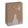 SIGEL GT050 Sacos de presente, urso polar com motivo de estrelas cadentes, 17 x 23 cm, pack de 5, papel, asas de cordão, certificado FSC