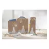 SIGEL GT050 Sacos de presente, urso polar com motivo de estrelas cadentes, 17 x 23 cm, pack de 5, papel, asas de cordão, certificado FSC