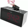 Soundmaster FUR6005 Relógio de projeção FM com alarme duplo, visor LED vermelho, preto