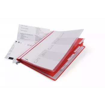 DURABLE 255503 Capa de visualização convencional A4 vermelho frente transparente