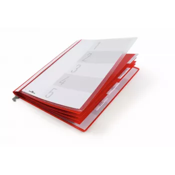 DURABLE 255503 Capa de visualização convencional A4 vermelho frente transparente
