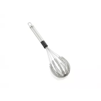 LEIFHEIT Speed Quirl M Batedor de varas manual, aço inoxidável, branco/cinzento, 26 cm