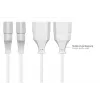 Kabelmeister Cabo de extensão Euro Type-C para tomada Euro, branco, 0,75mm², 5m
