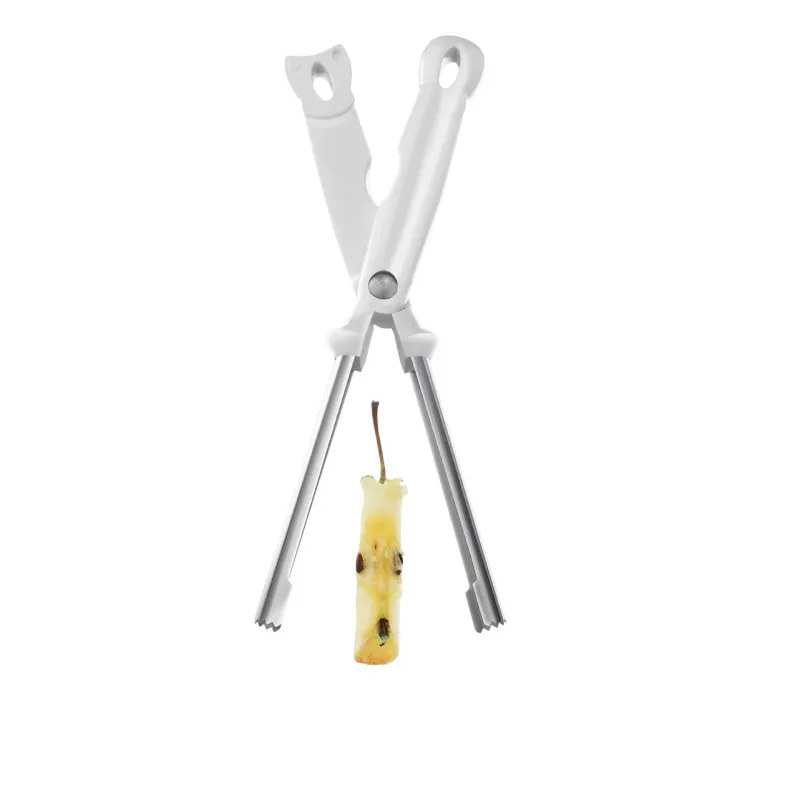 LEIFHEIT Descaroçador de maçã, lâmina de aço inoxidável, cabo ergonómico antiderrapante, adequado para máquina de lavar louça, branco/prateado