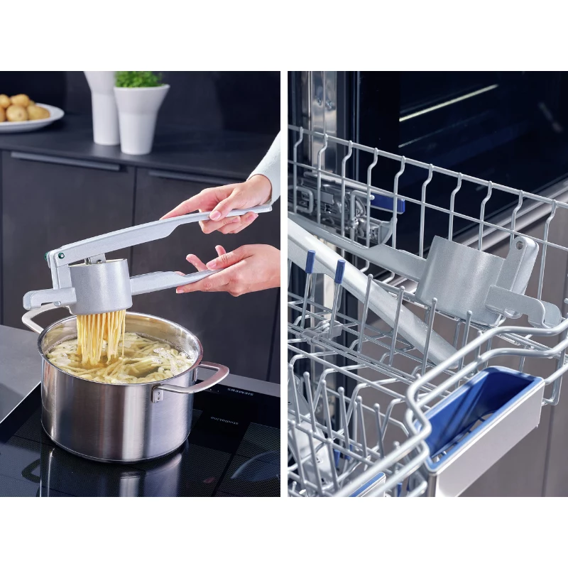 LEIFHEIT espremedor de batata e Spätzle com mecanismo de alavanca em aço inoxidável, gancho para panela integrado, adequado para máquina de lavar loiça
