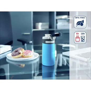 LEIFHEIT Thermo Mug Flip 350ml azul-claro