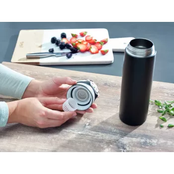 LEIFHEIT Thermo Flip 600ml caneca de viagem isolada preta