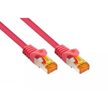 Cabo de rede Cat.7 S/FTP KABELMEISTER RJ45, bainha TPE, sem halogéneos, magenta, 1,5 m