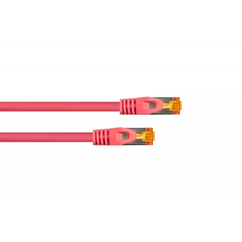 Cabo de rede Cat.7 S/FTP KABELMEISTER RJ45, bainha TPE, sem halogéneos, magenta, 1,5 m