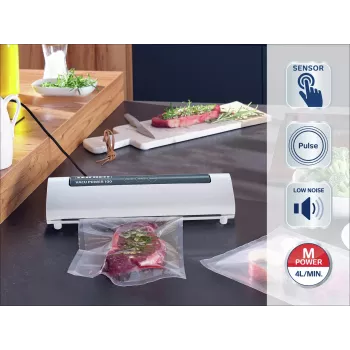 LEIFHEIT Vacu Power 100 máquina de vácuo branco/prateado