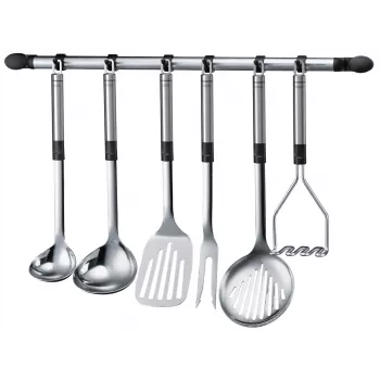 LEIFHEIT ProLine porta-utensílios de cozinha, aço inoxidável, prateado, 10,5 x 15 cm, autónomo