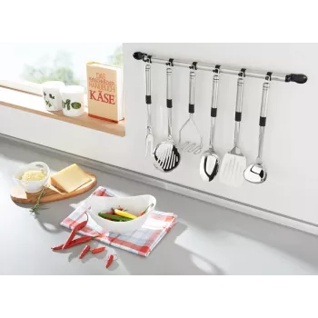 LEIFHEIT ProLine porta-utensílios de cozinha, aço inoxidável, prateado, 10,5 x 15 cm, autónomo