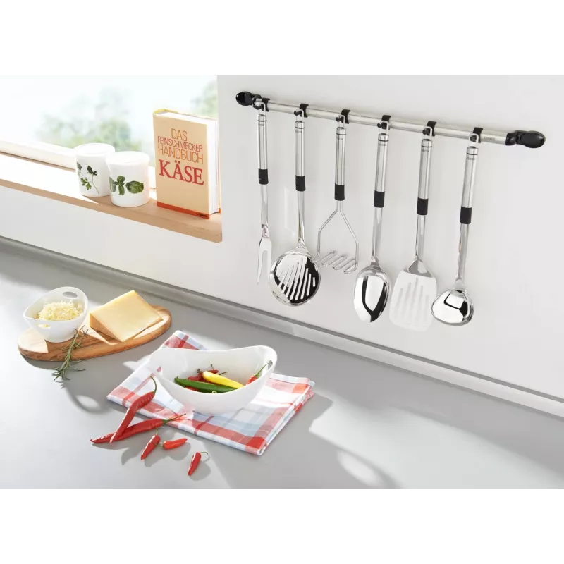 LEIFHEIT ProLine porta-utensílios de cozinha, aço inoxidável, prateado, 10,5 x 15 cm, autónomo