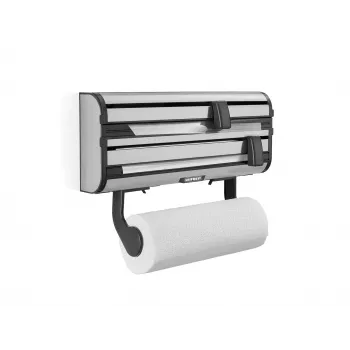 LEIFHEIT Parat Royal dispensador de parede para papel, película aderente e película, branco/prateado
