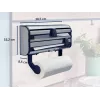 LEIFHEIT Parat Royal dispensador de parede para papel, película aderente e película, branco/prateado