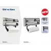 LEIFHEIT Parat Royal dispensador de parede para papel, película aderente e película, branco/prateado