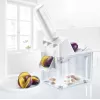 LEIFHEIT descaroçador de ameixas – descaroçador manual de cerejas e ameixas com lâmina cruzada em aço inoxidável