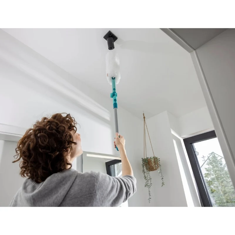 LEIFHEIT Superduster XL Pro Reach Set – cabeça de espanador eletrostático de 56 cm com cabo de 43 cm