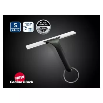 LEIFHEIT Cabino rodo limpa-cabines de duche, preto, lâmina de 24 cm