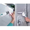 LEIFHEIT Nemo escova de aspiração de substituição para cabines de duche, azulejos e espelhos – lábio de silicone de 170 mm, cinzento/branco