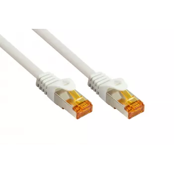 Cabo de rede Cat.7 S/FTP KABELMEISTER, 0,15m, branco, bainha TPE sem halogéneos, 10 Gbps