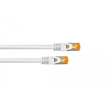 Cabo de rede Cat.7 S/FTP Kabelmeister RJ45, bainha TPE, sem halogéneos, branco, 1m