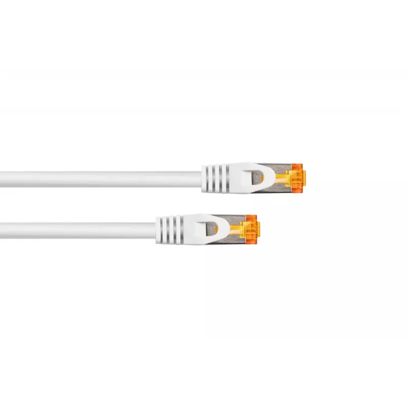 Cabo de rede Cat.7 S/FTP Kabelmeister RJ45, bainha TPE, sem halogéneos, branco, 1m