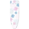 Capa de tábua de engomar LEIFHEIT Cotton Classic S 112x34 cm, 100% algodão, acolchoamento em espuma, cordão de aperto, padrão azul/branco