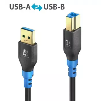 Cabo PureLink FlexInstall USB-A para USB-B USB 3.0 5Gbps 1,50m preto