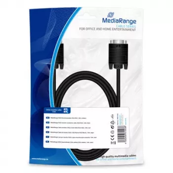 Cabo de ligação SVGA MediaRange VGA para VGA 1,8m preto