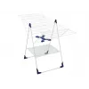 Estendal de roupa LEIFHEIT Classic 250 Flex - 25 m de comprimento de secagem, asas ajustáveis em altura, dobrável, branco/azul