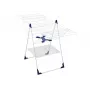 Estendal de roupa LEIFHEIT Classic 250 Flex - 25 m de comprimento de secagem, asas ajustáveis em altura, dobrável, branco/azul
