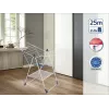 Estendal de roupa LEIFHEIT Classic 250 Flex - 25 m de comprimento de secagem, asas ajustáveis em altura, dobrável, branco/azul