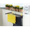 Estendal de roupa suspenso LEIFHEIT Quartett 20, 2m de comprimento de secagem, 4 varões de aço revestidos, dobrável, branco/azul