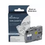 Cassete de fita de rotulagem MediaRange para Brother TZ-N221/TZe-NX221, 9mm x 8m, preto sobre branco