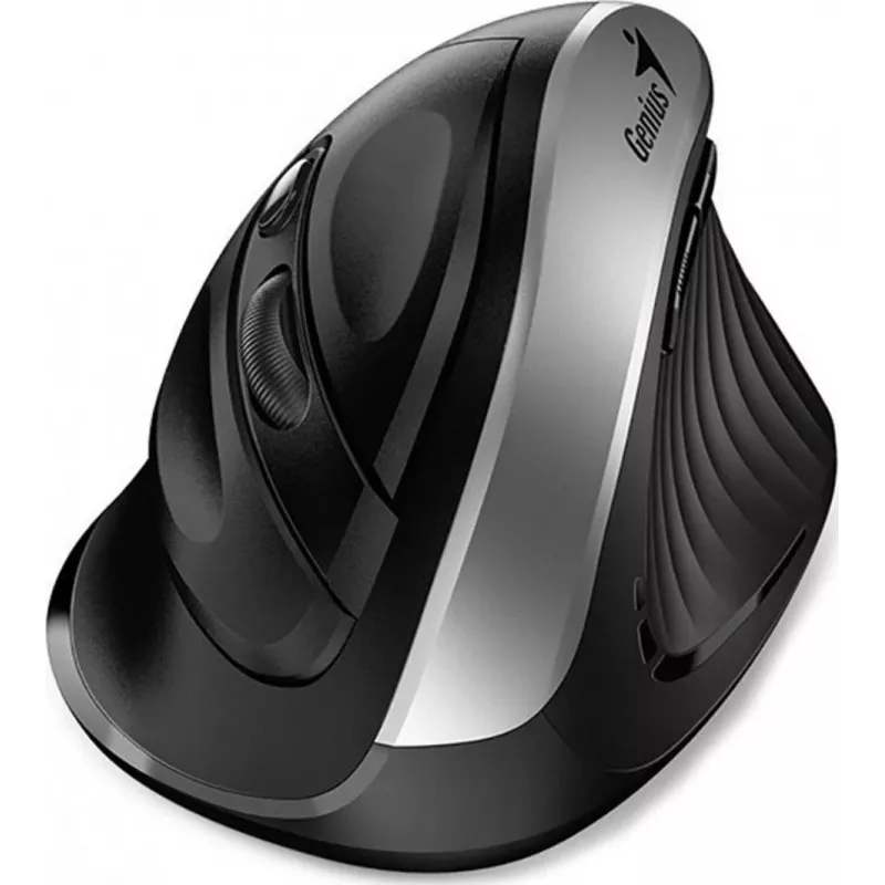 Rato sem fios Genius Ergo 8250S, 1600 DPI, preto/prateado