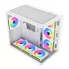 Caixa de PC mid-tower FSP Fortron M341-WA com vidro temperado e 4 ventoinhas ARGB