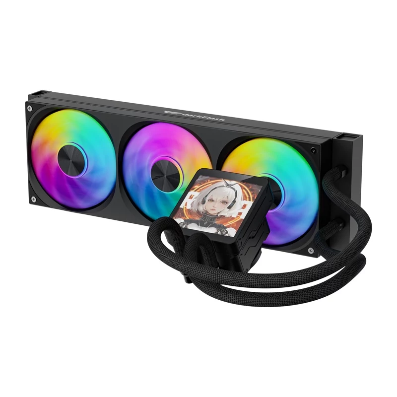 Refrigeração líquida CPU AIO DarkFlash DV360S MAX 360mm ARGB - preta