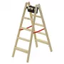 HAILO H77 ComfortLine escadote de madeira de dois lados 2x5 degraus
