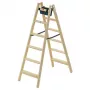 HAILO escadote de dois lados H77 ComfortLine madeira 2x6 degraus
