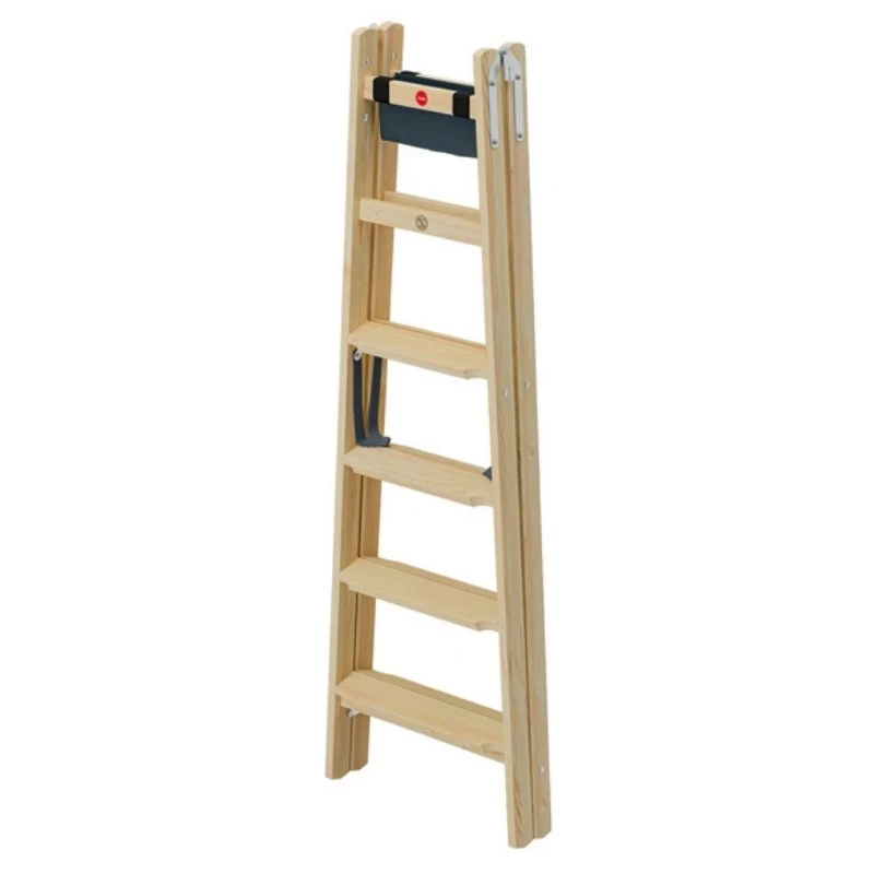 HAILO escadote de dois lados H77 ComfortLine madeira 2x6 degraus