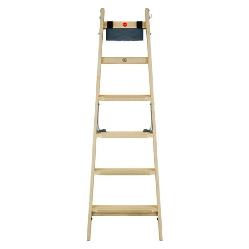 HAILO escadote de dois lados H77 ComfortLine madeira 2x6 degraus