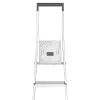Hailo L40 StandardLine escadote de segurança em alumínio de 4 degraus com prateleira multifunções, carga 150 kg, EN 131