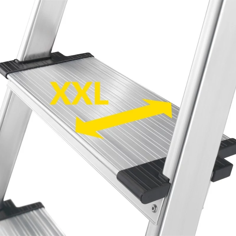 HAILO L85 ComfortLine escada doméstica em alumínio, 7 degraus, 150 kg, EN 131