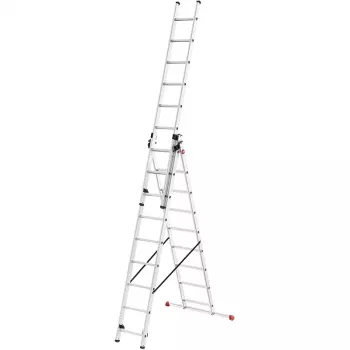 HAILO ProfiStep Combi escada em alumínio 3x12 travessas