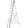 HAILO ProfiStep Combi escada em alumínio 3x12 travessas